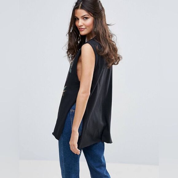 Free People Beaded Jungle Bay Split Side Top - Picture 2 of 11